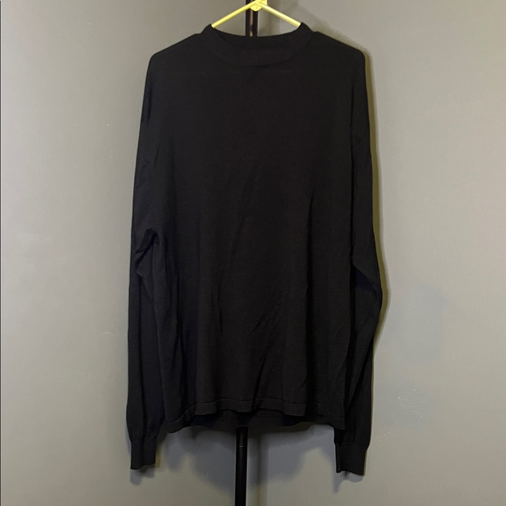 Classic Black Crewneck Sweater for Men